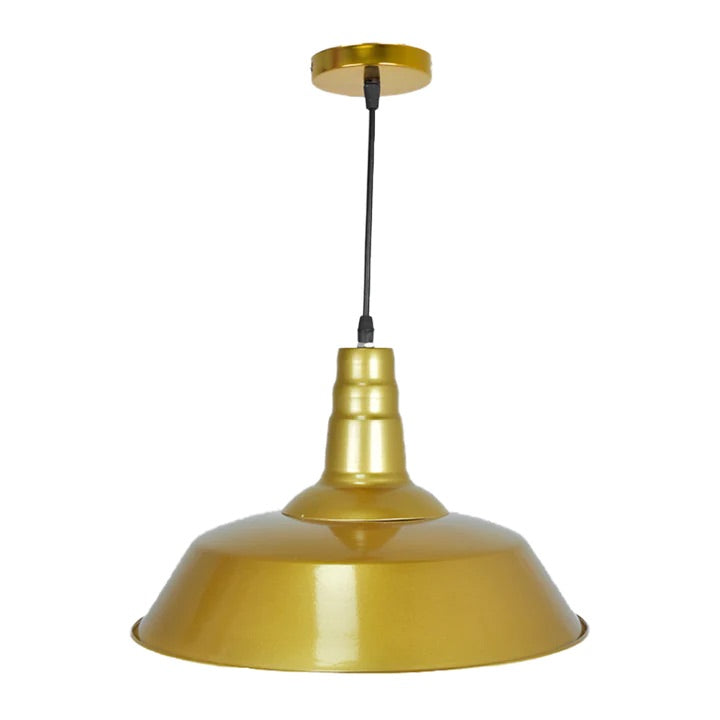 LAMPARA COLGANTE METALICA DORADA 36 CM