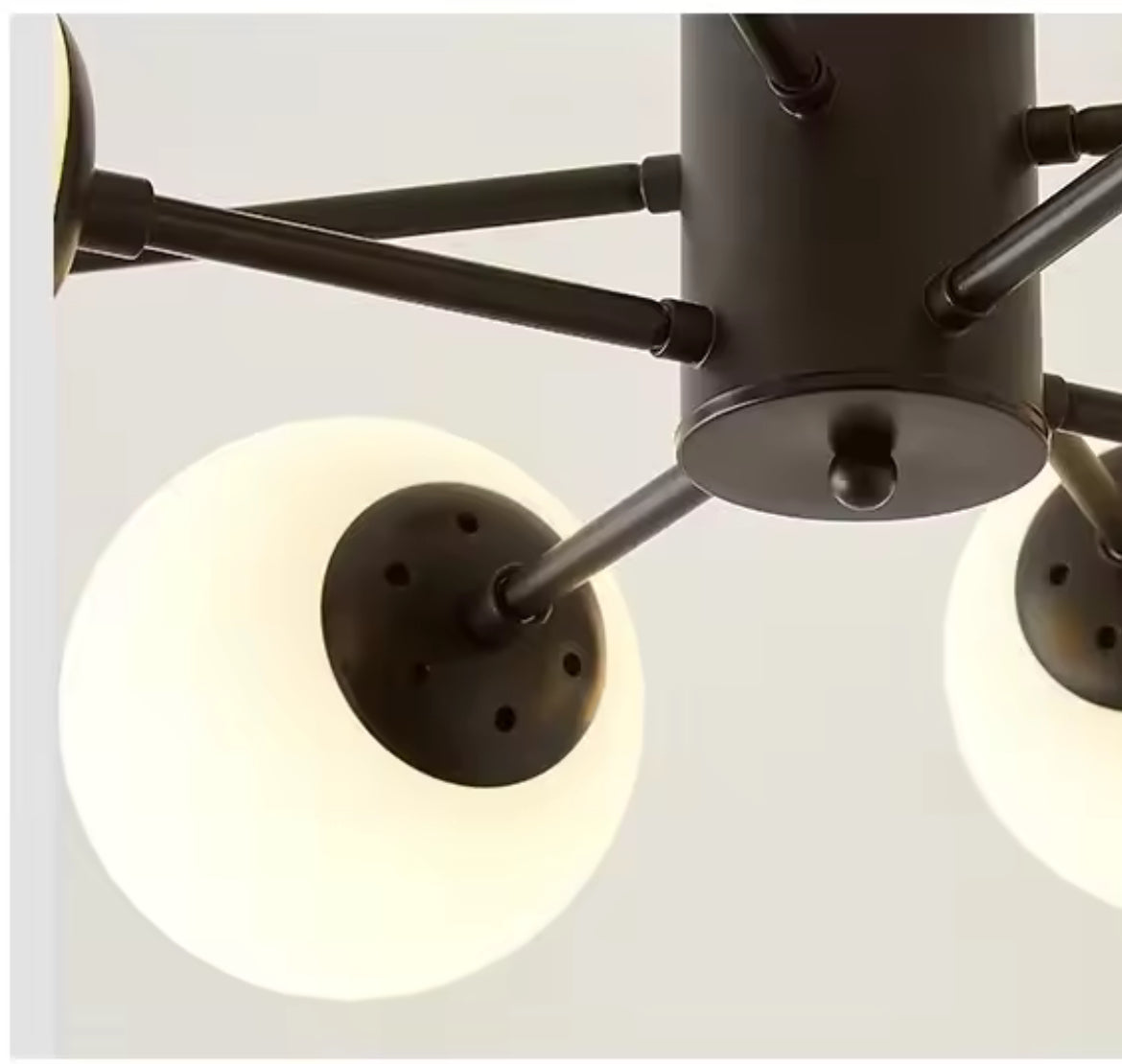 LAMPARA COLGANTE NORDICA NEGRA 6 LUCES LOREN