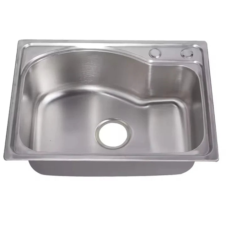 LAVAPLATOS PARA EMPOTRAR 58X43 RIÑON ESQUINA ORIFICIO