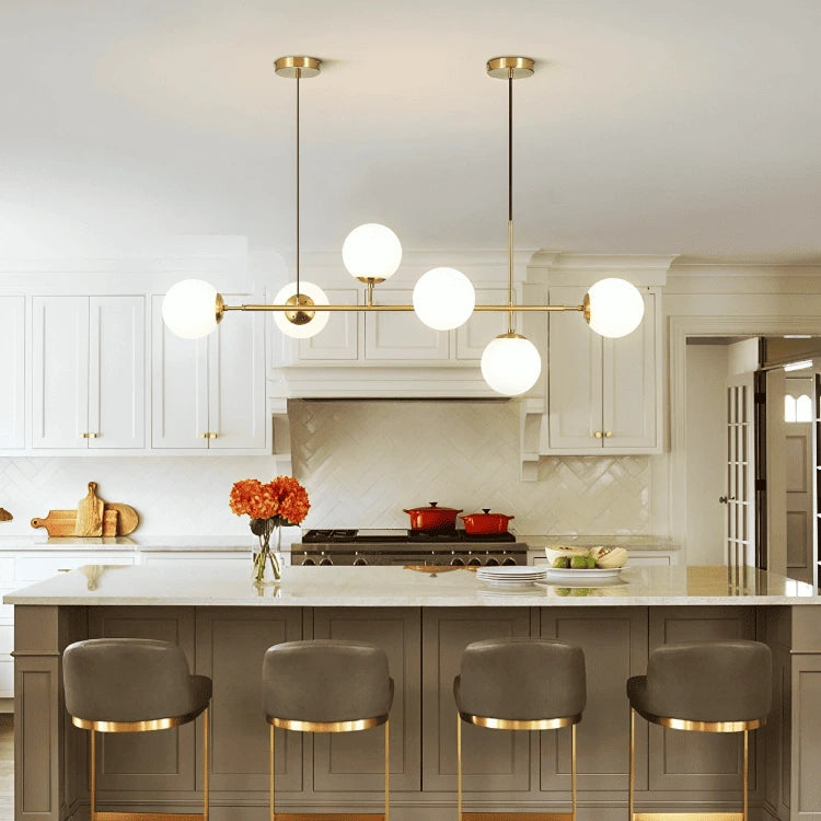 LAMPARA COLGANTE LINEAL NORDICA 6 LUCES ACASSIA