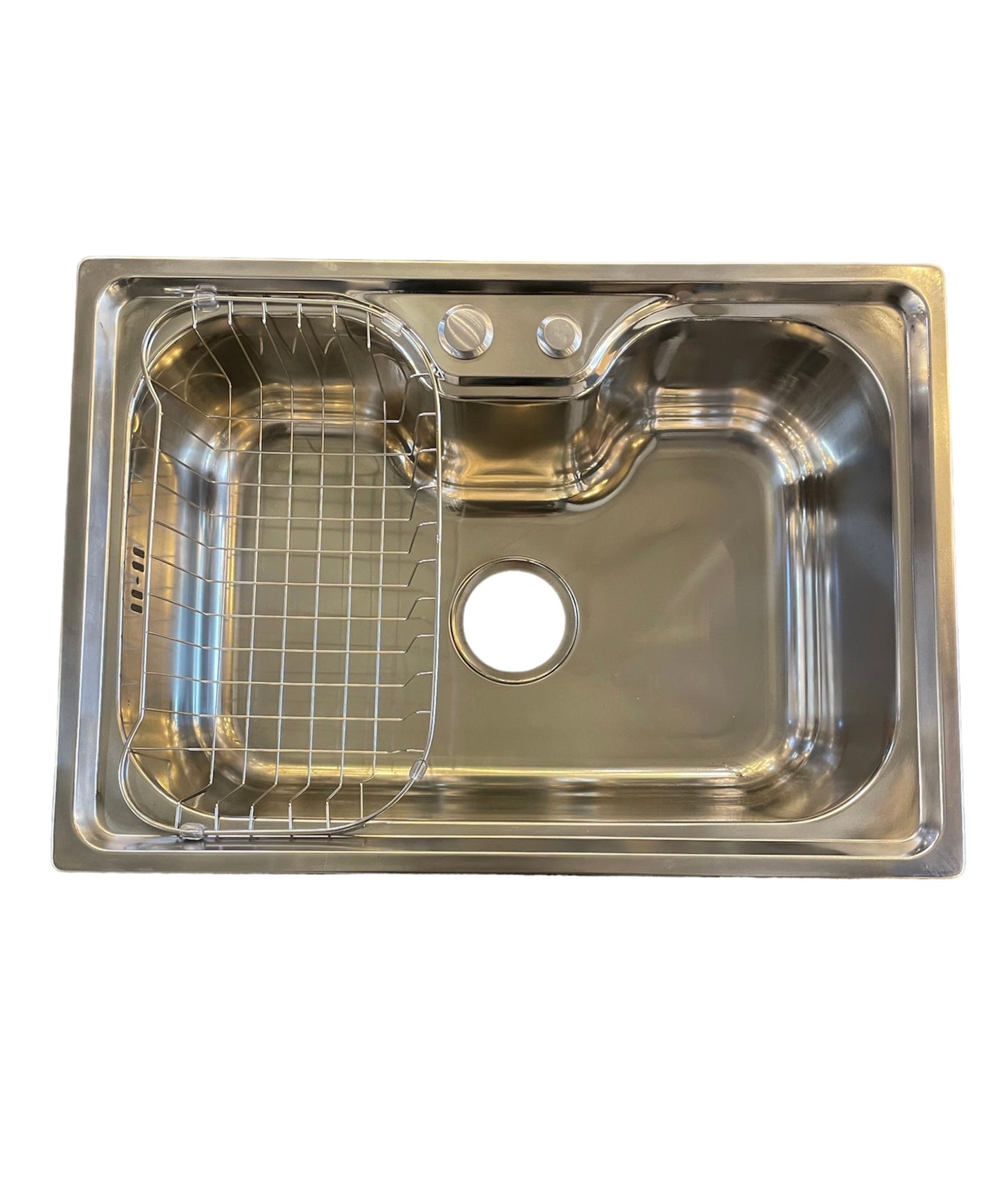 LAVAPLATOS ESTILO RIÑON PLATEADO 60X42 + REJILLA