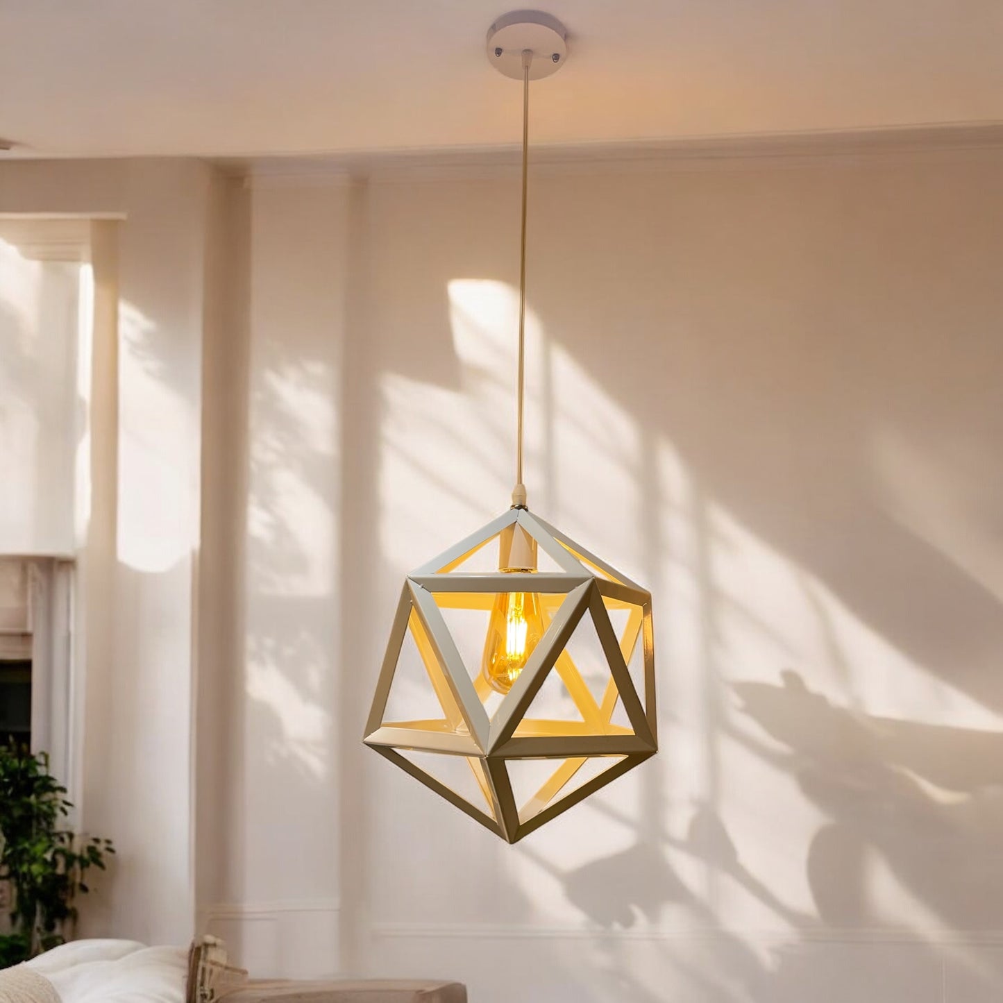 LAMPARA COLGANTE INDUSTRIAL BLANCA AMAYA