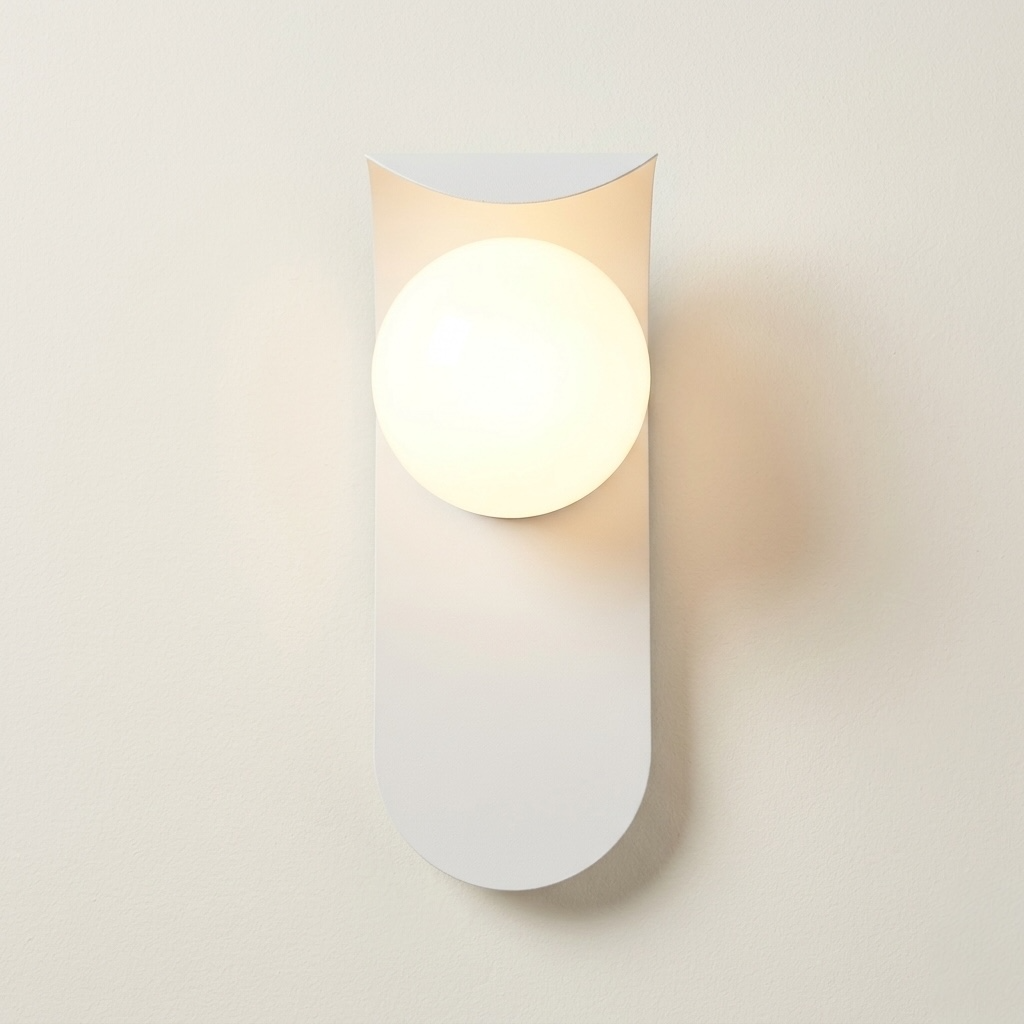 APLIQUE DE MURO INTERIOR MODENO ESFERA BLANCO TRES TONOS DE LUZ LED MURI