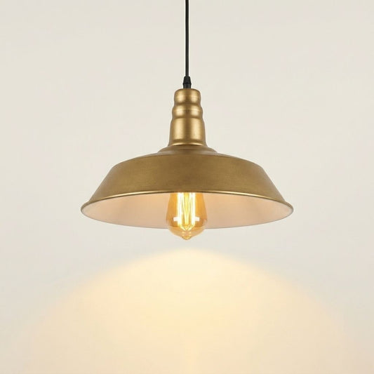 LAMPARA COLGANTE METALICA DORADA 36 CM