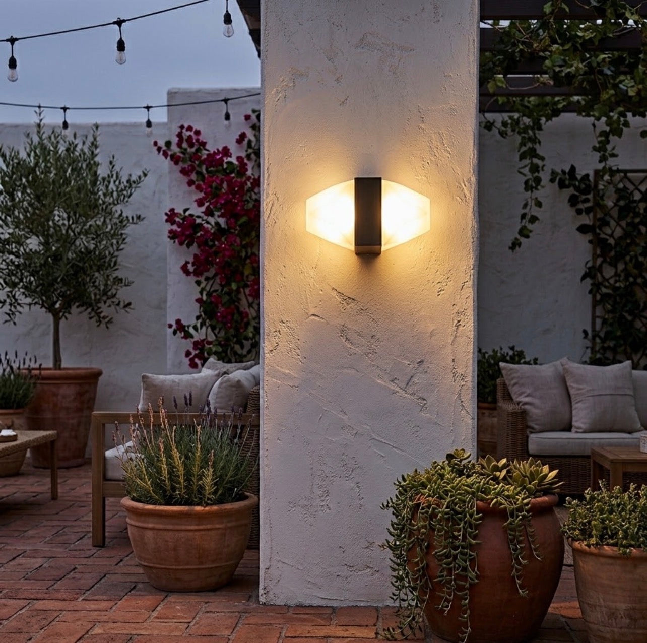 Aplique de Muro LED Exterior Geométrico - Luz Cálida