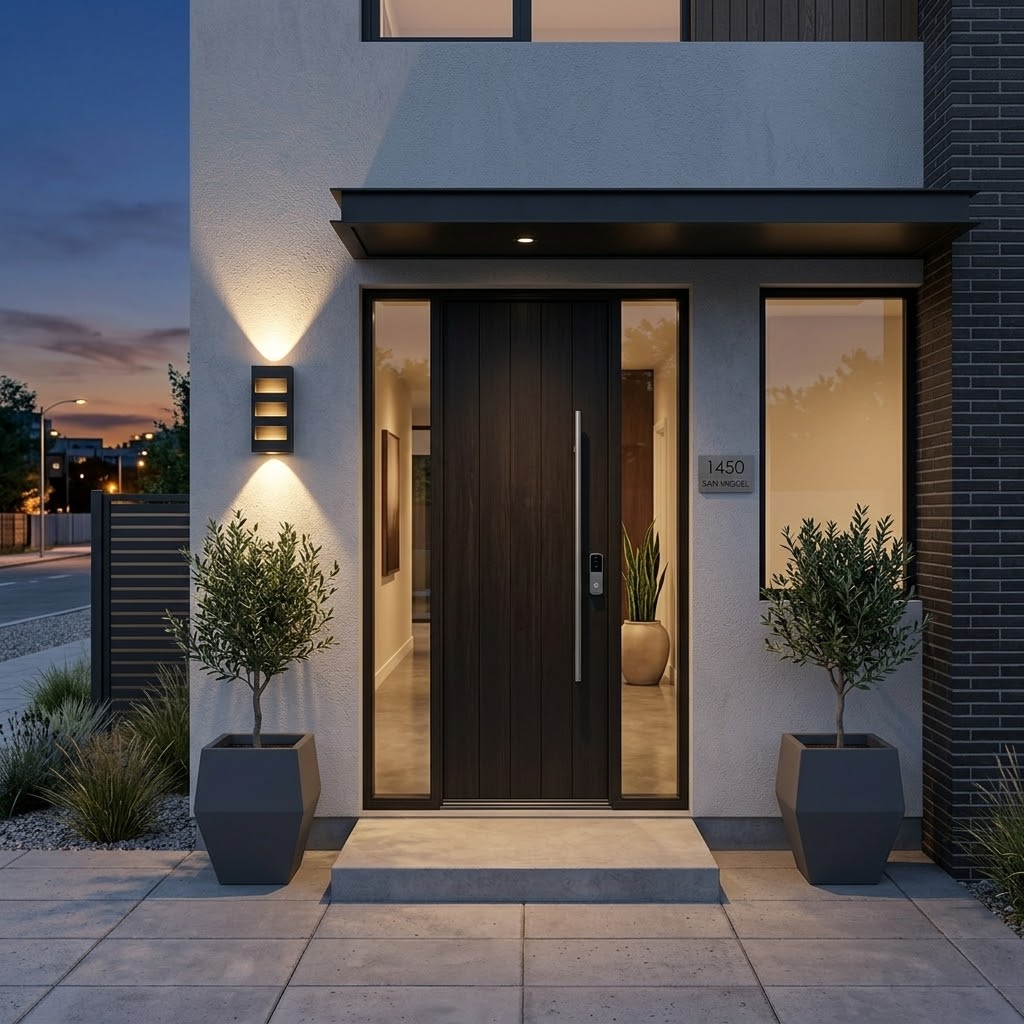 Aplique muro led exterior tres canales