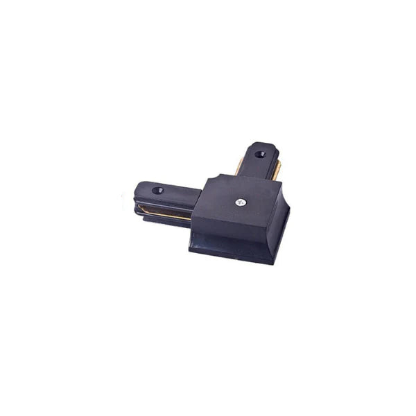 CONECTOR EN L PARA RIEL MONIFASICO NEGRO