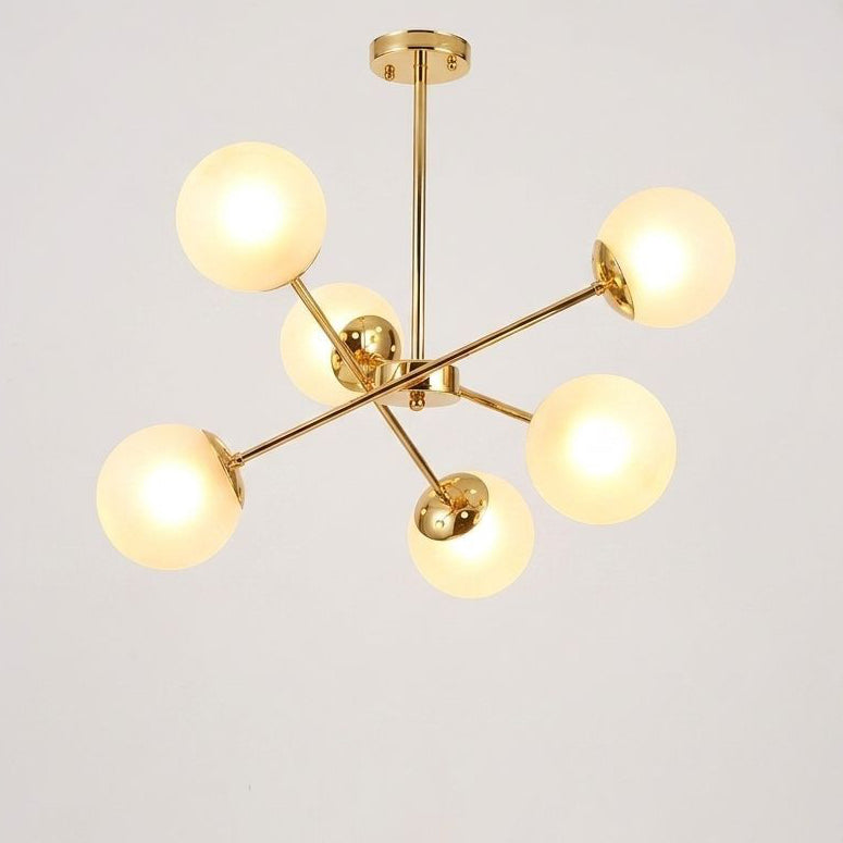LAMPARA COLGANTE NORDICA DORADA 6 LUCES  MARIETTE