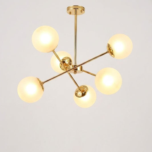 LAMPARA COLGANTE NORDICA DORADA 6 LUCES  MARIETTE