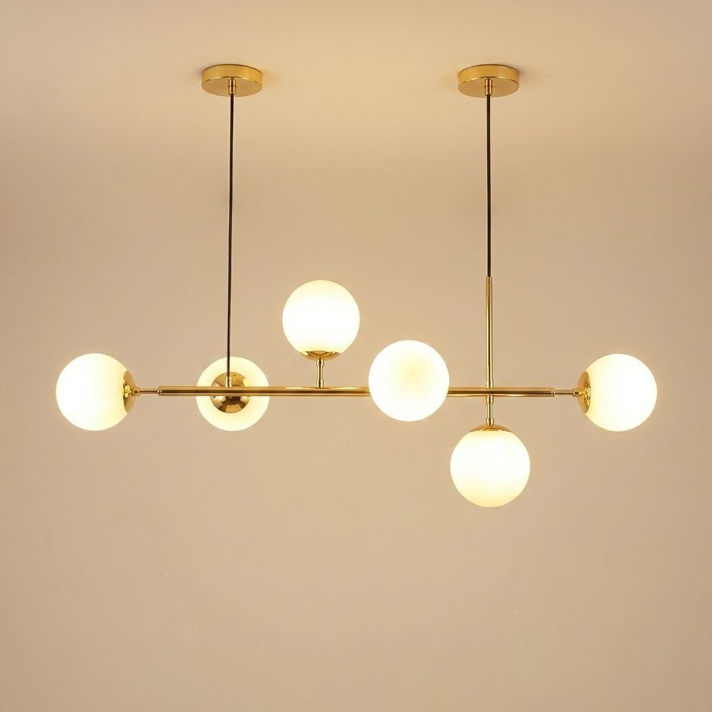 LAMPARA COLGANTE LINEAL NORDICA 6 LUCES ACASSIA