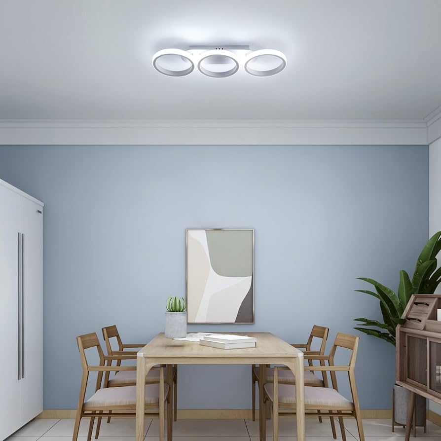 LAMPARA APLIQUE DE TECHO DISEÑO CIRCULO TRES TONOS DE LUZ