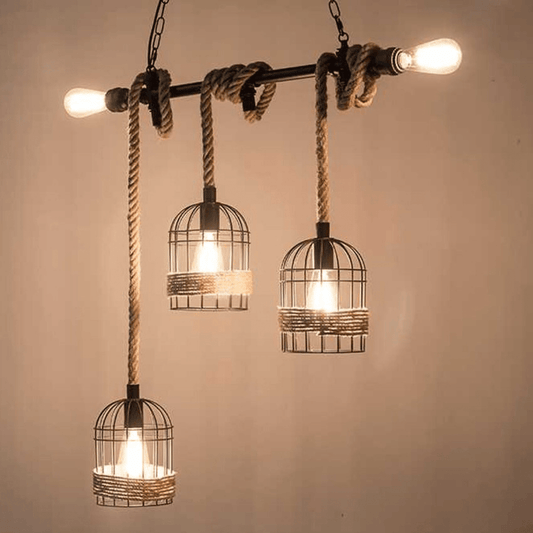 LAMPARA COLGANTE TUBO RETRO INDUSTRIAL 5 LUCES