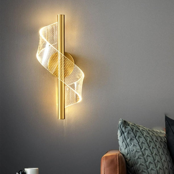 APLIQUE DE MURO INTERIOR LED TRES TONOS DE LUZ DORADO DIEGO