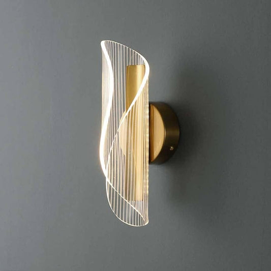 APLIQUE DE MURO INTERIOR LED DORADO TRES TONOS DE LUZ LUCIANO
