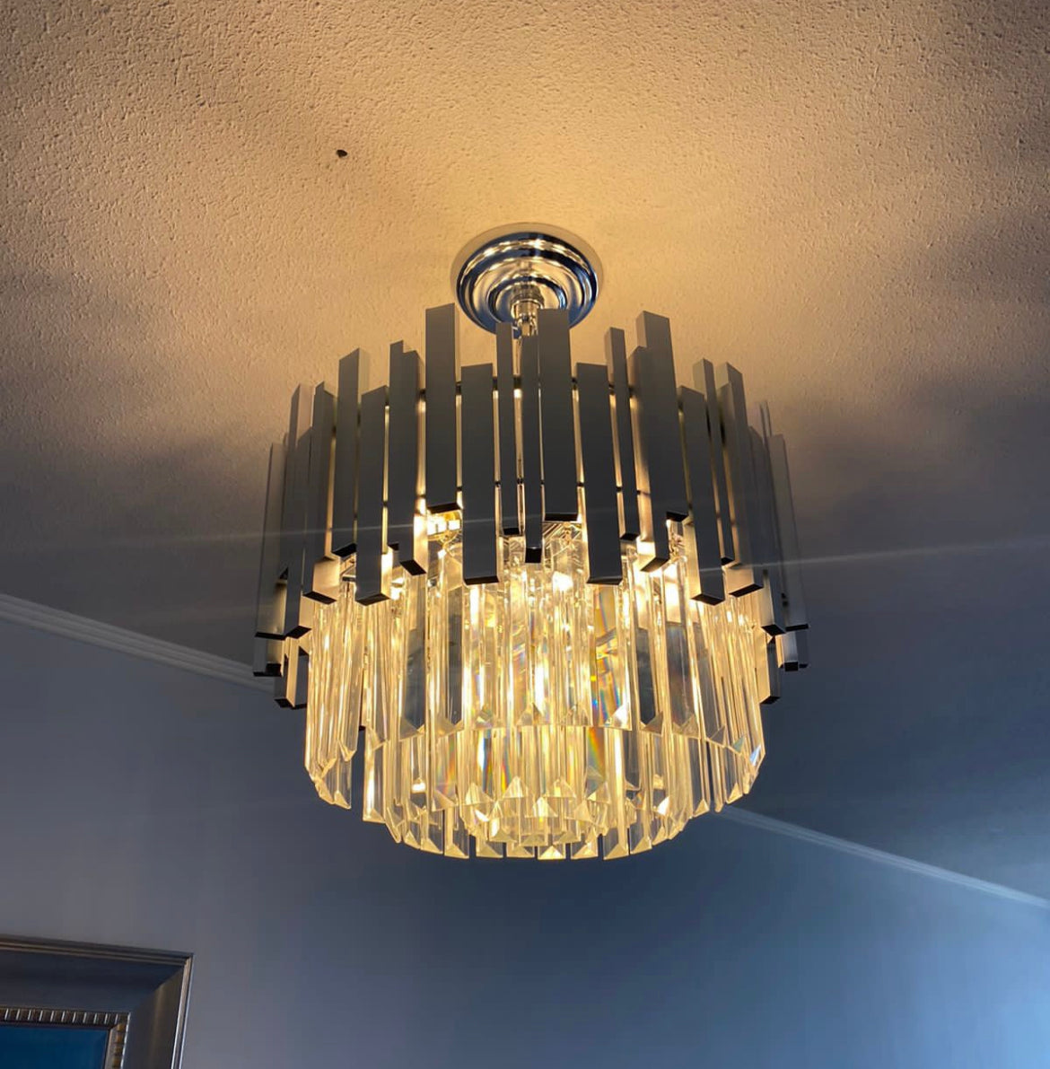 LAMPARA COLGANTE CHANDELIER CRISTAL PLOMO AYDE