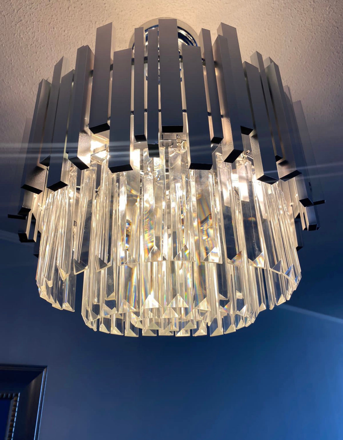 LAMPARA COLGANTE CHANDELIER CRISTAL PLOMO AYDE
