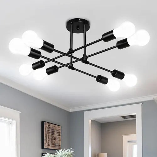 LAMPARA APLIQUE DE TECHO NORDICA 8 LUCES ORION