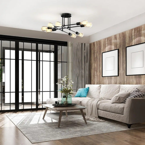 LAMPARA APLIQUE DE TECHO NORDICA 8 LUCES ORION