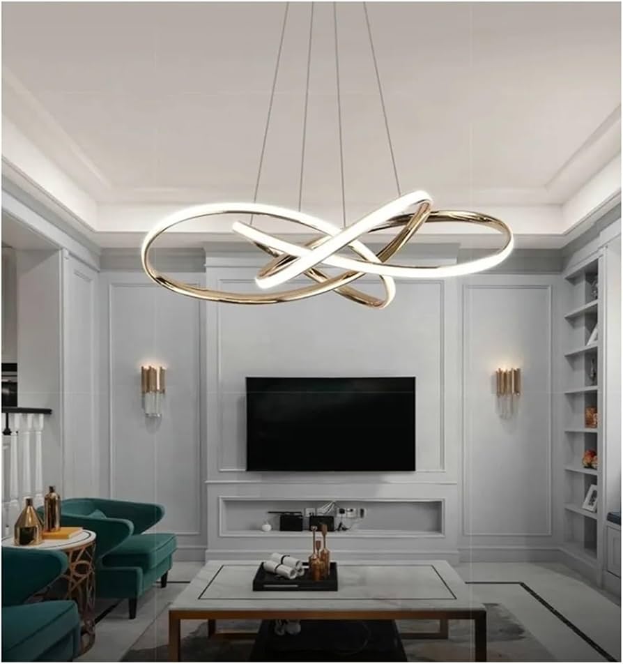LAMPARA COLGANTE LED PLATEADO TRES NUDOS INFINITI