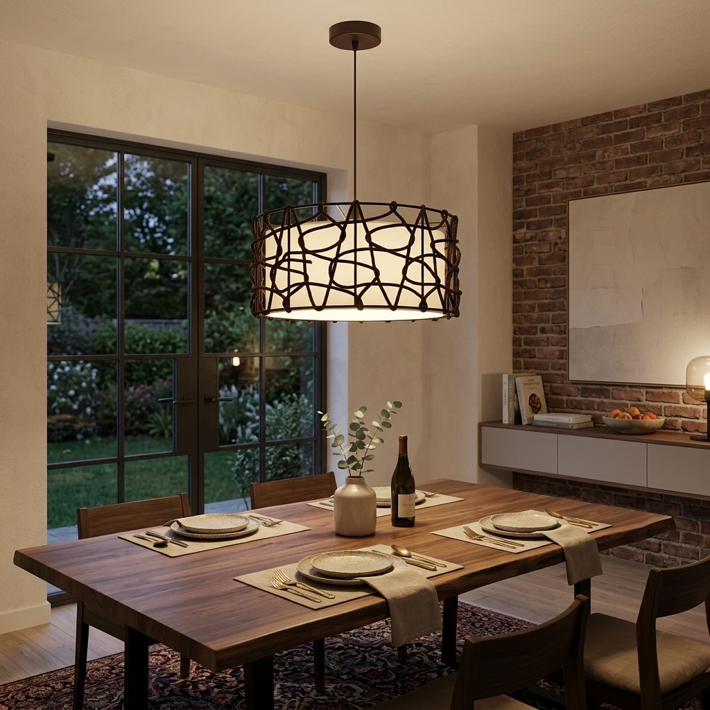 LAMPARA COLGANTE REDONDA RUSTUCA ENRREDADERA