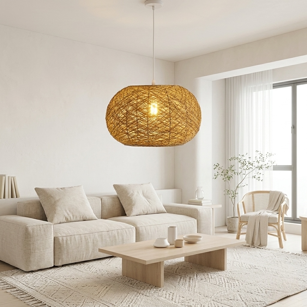 LAMPARA COLGANTE RUSTICA ESTILO NIDO CAFE