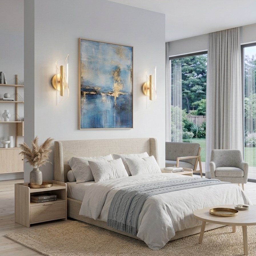 APLIQUE DE MURO INTERIOR DORADO LED TRES TONOS DE LUZ ELEGANTE CUADRADO