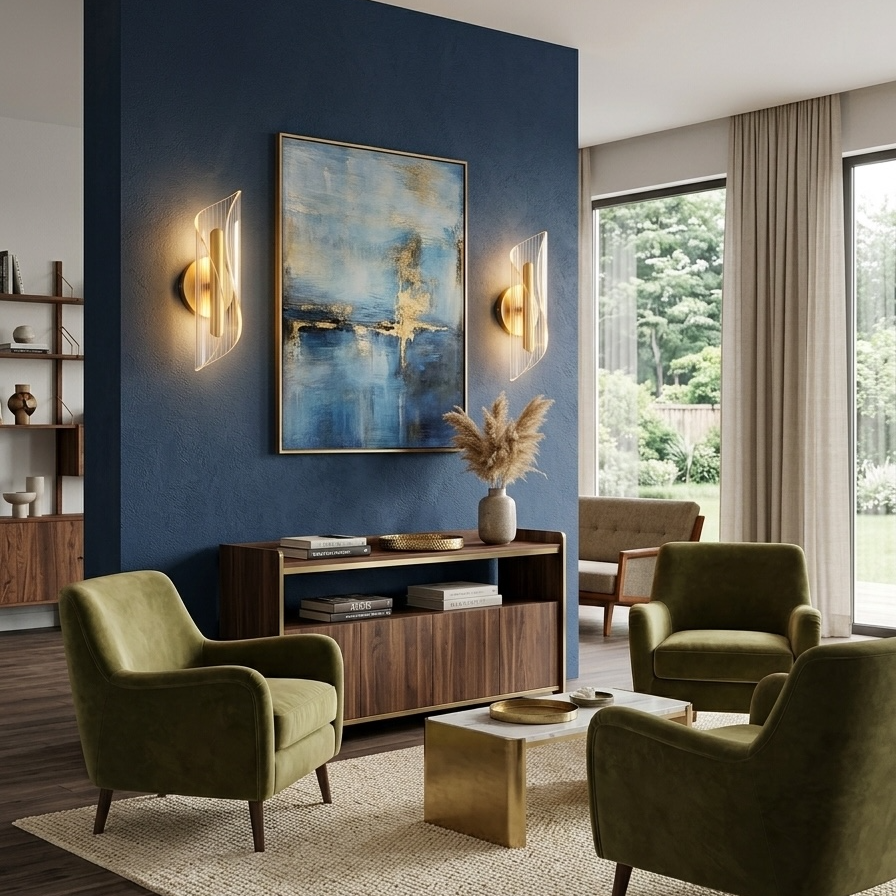 APLIQUE DE MURO INTERIOR DORADO LED TRES TONOS DE LUZ ELEGANTE