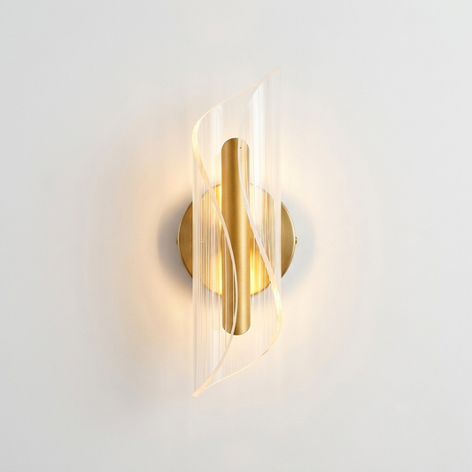 APLIQUE DE MURO INTERIOR DORADO LED TRES TONOS DE LUZ ELEGANTE