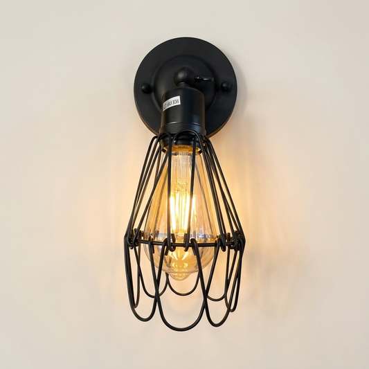 APLIQUE DE MURO INTERIOR VINTAGE JAULA FLOR