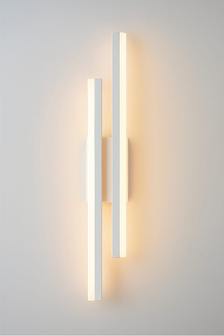 APLIQUE DE MURO INTERIOR BLANCO LED TRES TONOS DE LUZ AZTECA
