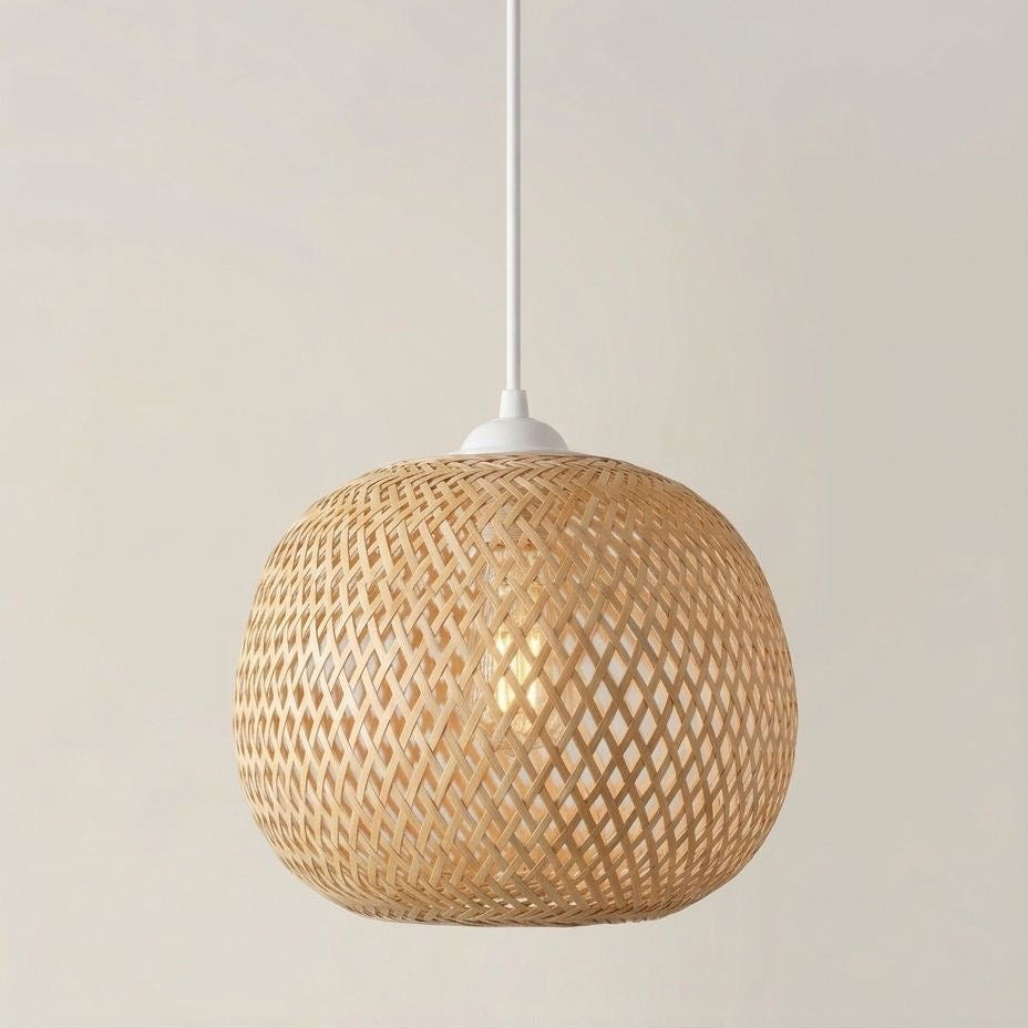 LAMPARA COLGANTE BAMBU REDONDA MODELO LORETTO